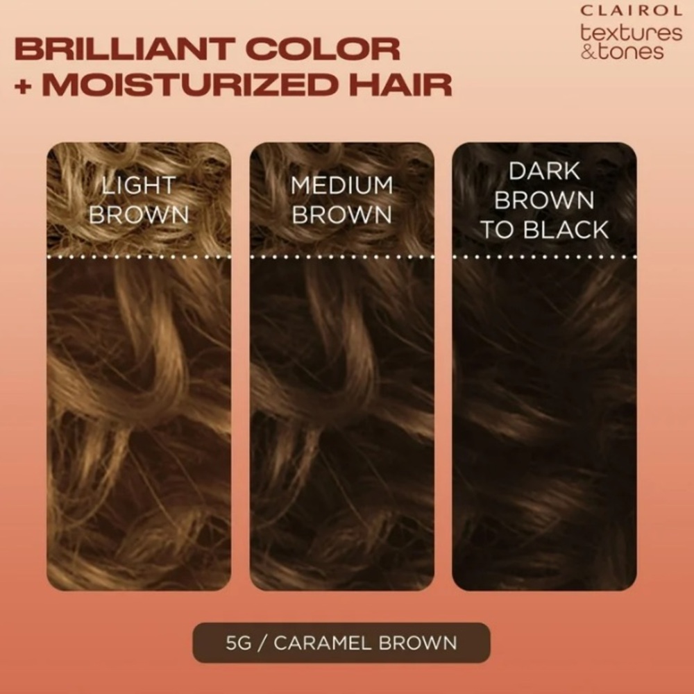 Clairol Textures & Tones Hair Color 5G Caramel Brown - Picture 6 of 8